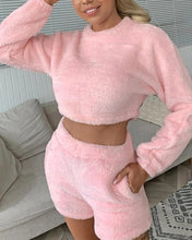 Load image into Gallery viewer, Solid Color Long Sleeve Sweater Suit Sets