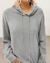 Load image into Gallery viewer, Solid Color Long Sleeve Hooded Sweatshirt