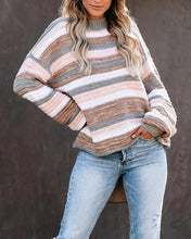 Load image into Gallery viewer, Stitching Long Sleeve Loose Sweater