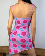 Load image into Gallery viewer, Printing Skinny Waist Suspender Dress