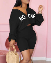 Load image into Gallery viewer, Letter Print Long Sleeve Loose Cropped Sweatshirts