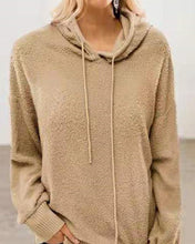 Load image into Gallery viewer, Solid Color Long Sleeve Hooded Sweatshirt