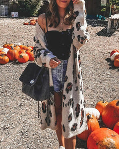 Halloween Leopard Long Sleeve Cardigans