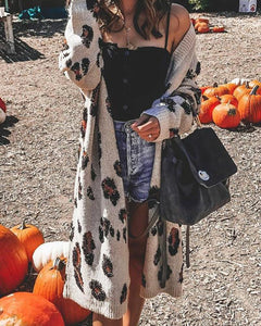 Halloween Leopard Long Sleeve Cardigans