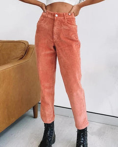 Casual Solid Color Straight Pants