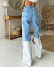 Load image into Gallery viewer, Tie-dye High Waist Wide Leg Jean Pants
