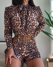 Load image into Gallery viewer, Leopard Long Sleeve Fitting Suit Sets
