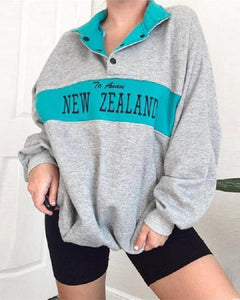 Printing Long Sleeve Loose Sport Sweatshirt